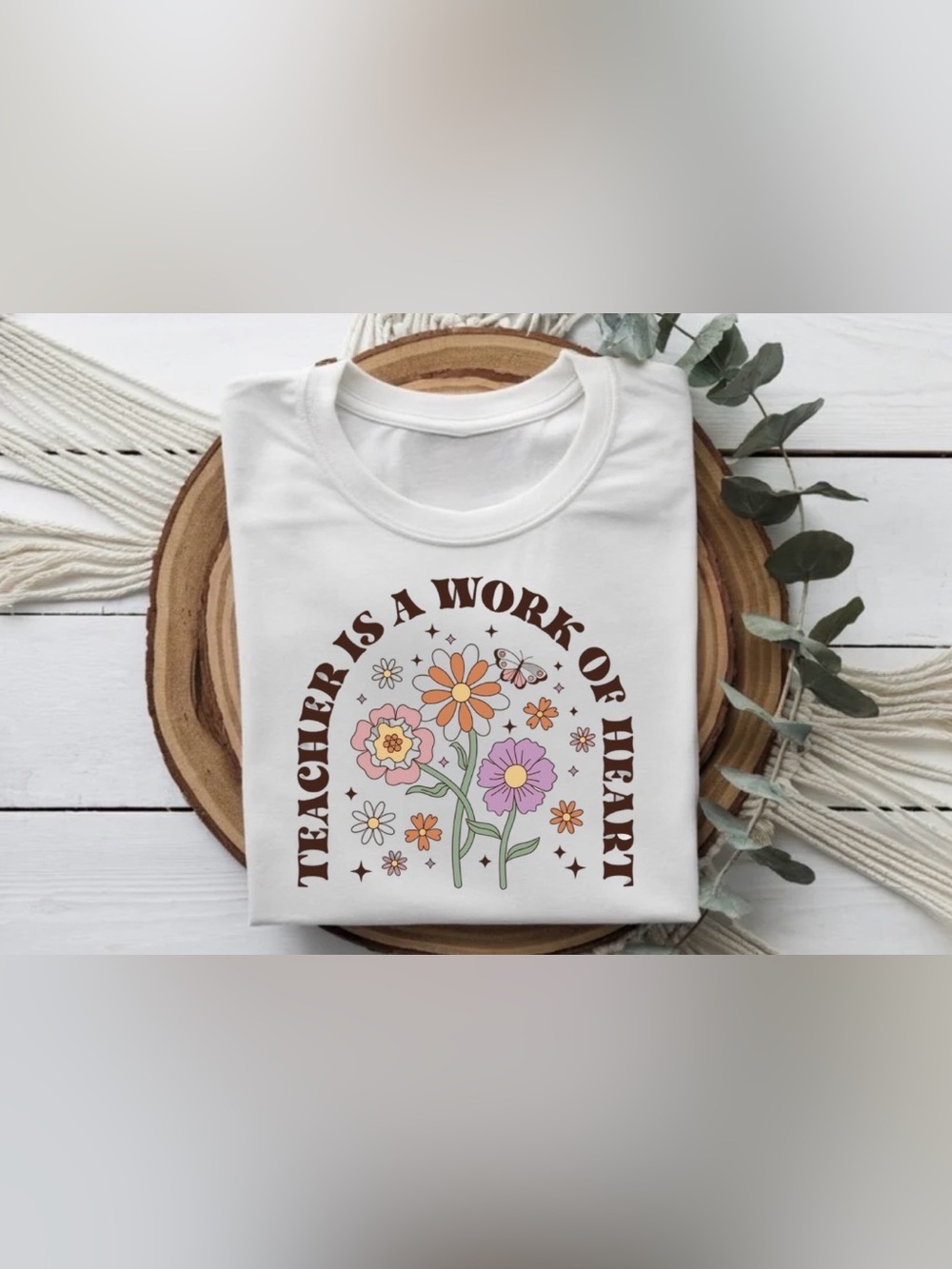Teacher Is A Work Of Heart Shirt | Teacher Gift Tee